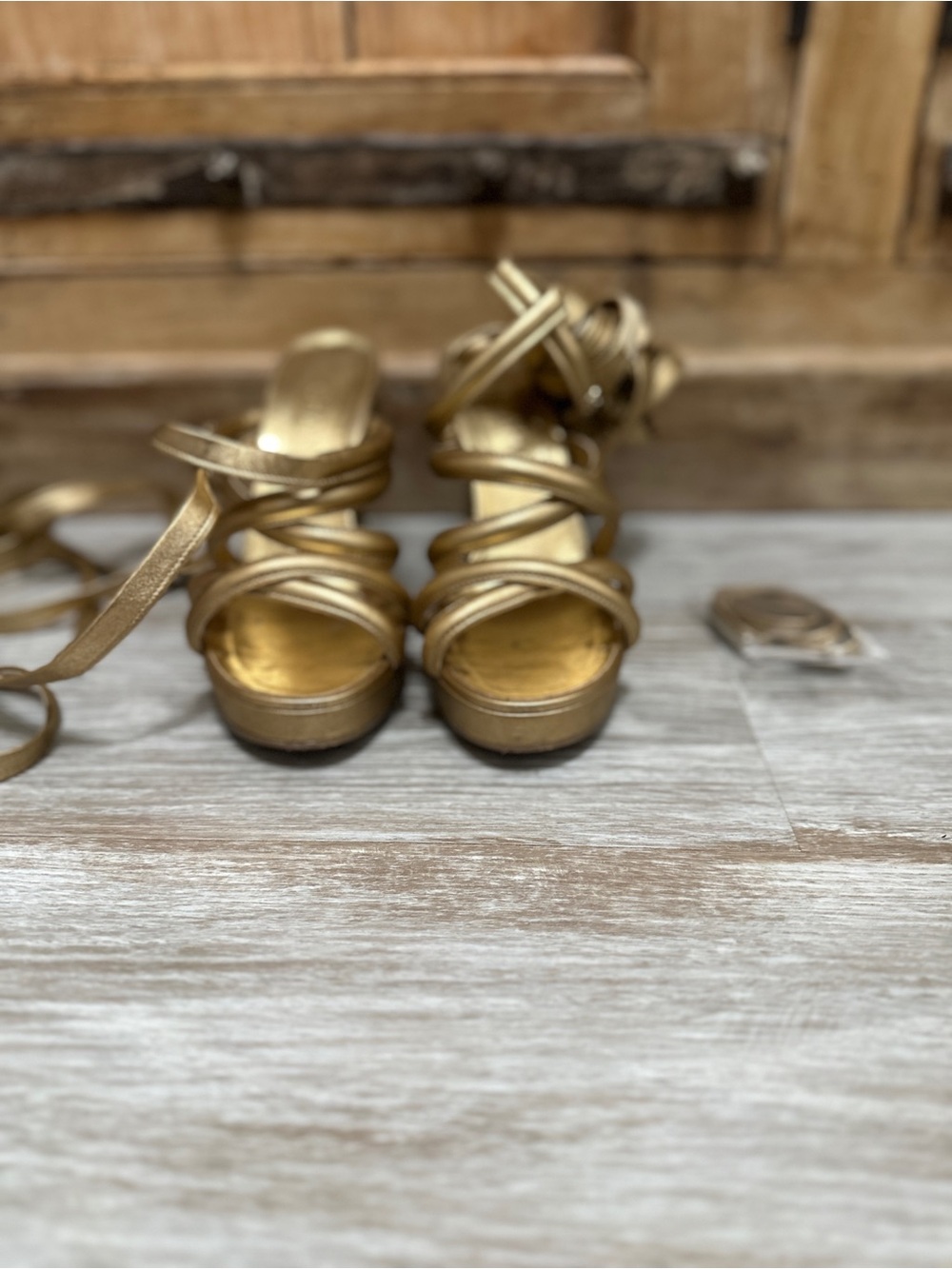 Gold Strappy Tie-Up Gladiator Sandals – Chanel EU 37C - Picture 4 of 16